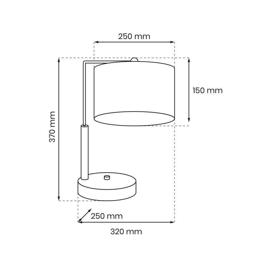 Candeeiro de mesa ZIGGY 1xE27/60W/230V branco/dourado