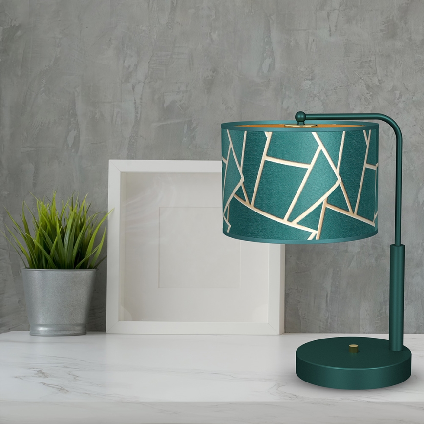 Candeeiro de mesa ZIGGY 1xE27/60W/230V verde/dourado