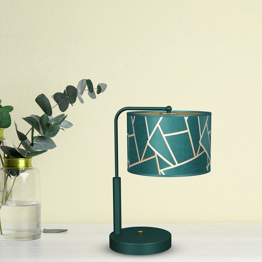 Candeeiro de mesa ZIGGY 1xE27/60W/230V verde/dourado