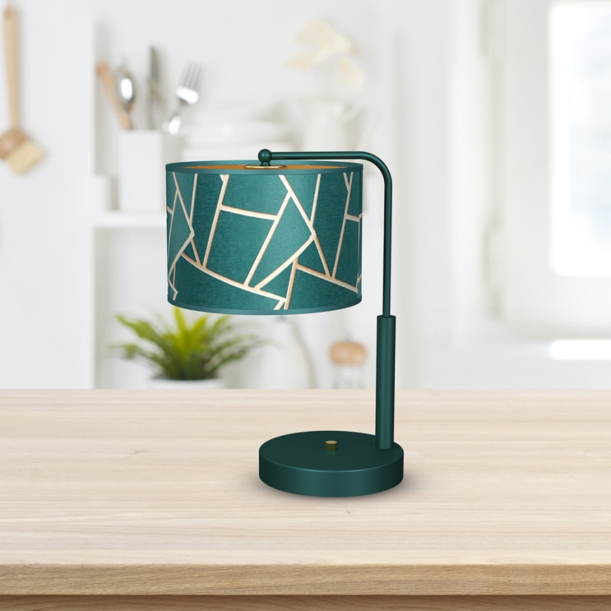 Candeeiro de mesa ZIGGY 1xE27/60W/230V verde/dourado