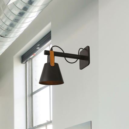 Candeeiro de parede 1xE27/40W/230V preto