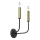 Candeeiro de parede AKASYA 2xE14/15W/230V preto/dourado