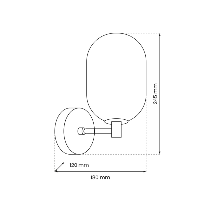 Candeeiro de parede ALIAS 1xG9/8W/230V preto/cinzento