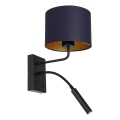 Candeeiro de parede ARDEN 1xE27/60W+1xG9/8W/230V azul