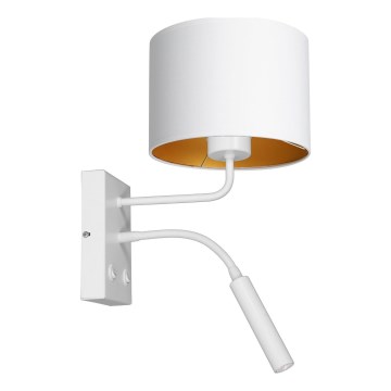 Candeeiro de parede ARDEN 1xE27/60W+1xG9/8W/230V branco/dourado