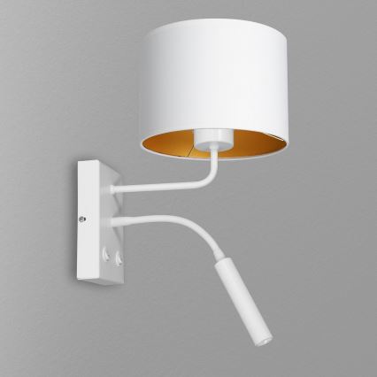 Candeeiro de parede ARDEN 1xE27/60W+1xG9/8W/230V branco/dourado