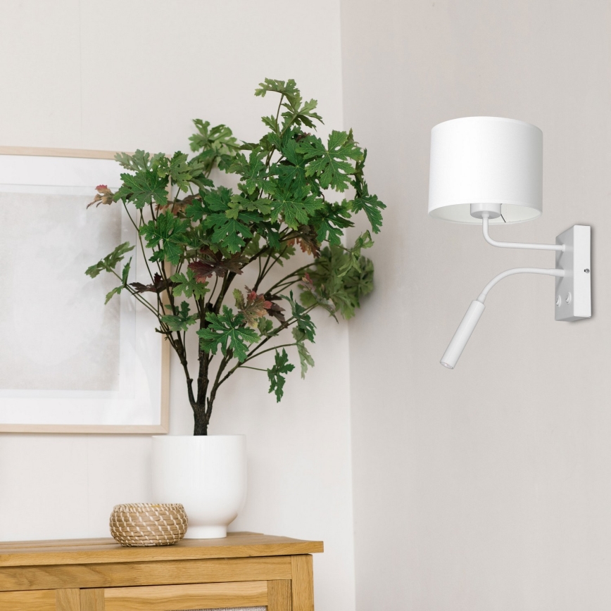 Candeeiro de parede ARDEN 1xE27/60W+1xG9/8W/230V branco
