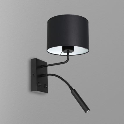 Candeeiro de parede ARDEN 1xE27/60W+1xG9/8W/230V preto/branco