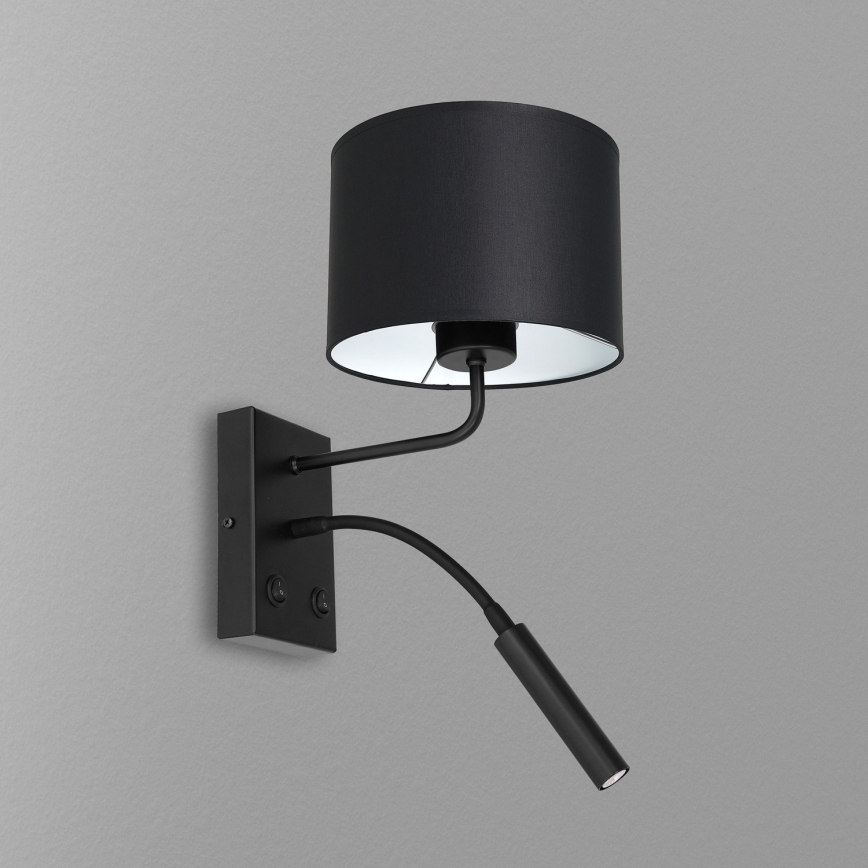 Candeeiro de parede ARDEN 1xE27/60W+1xG9/8W/230V preto/branco