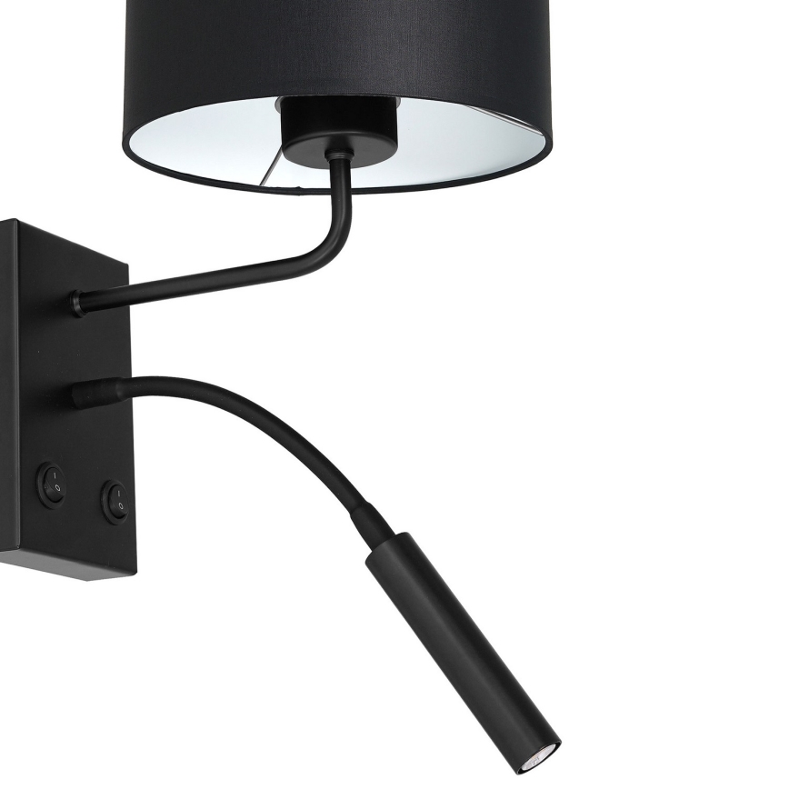 Candeeiro de parede ARDEN 1xE27/60W+1xG9/8W/230V preto/branco