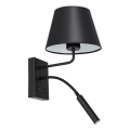 Candeeiro de parede ARDEN 1xE27/60W+1xG9/8W/230V preto/branco
