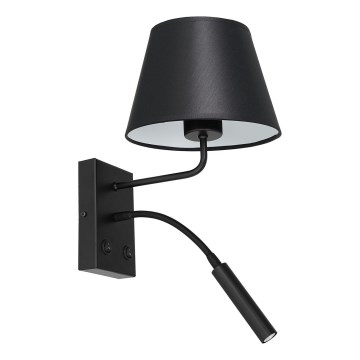 Candeeiro de parede ARDEN 1xE27/60W+1xG9/8W/230V preto/branco