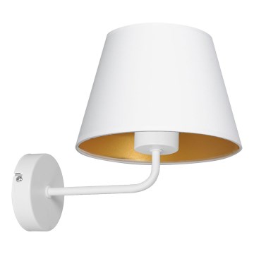 Candeeiro de parede ARDEN 1xE27/60W/230V branco/dourado