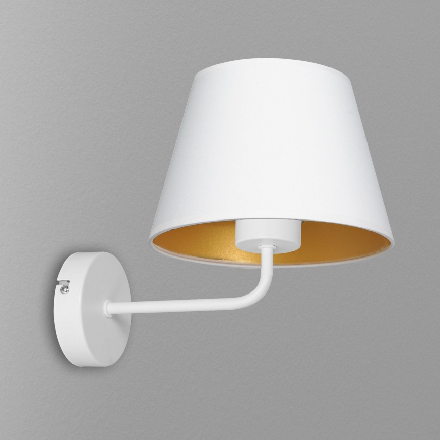 Candeeiro de parede ARDEN 1xE27/60W/230V branco/dourado