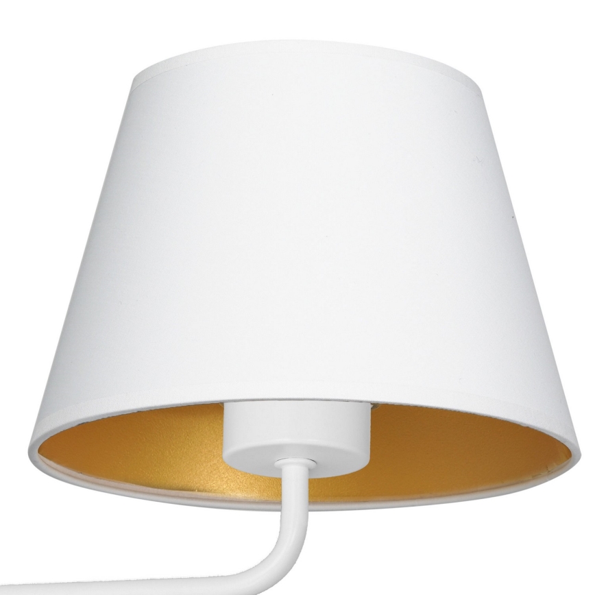 Candeeiro de parede ARDEN 1xE27/60W/230V branco/dourado