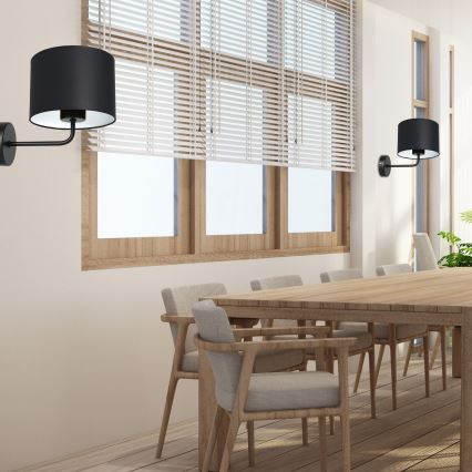 Candeeiro de parede ARDEN 1xE27/60W/230V preto/branco