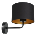 Candeeiro de parede ARDEN 1xE27/60W/230V preto/dourado