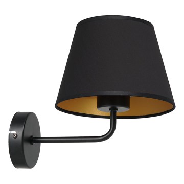 Candeeiro de parede ARDEN 1xE27/60W/230V preto/dourado