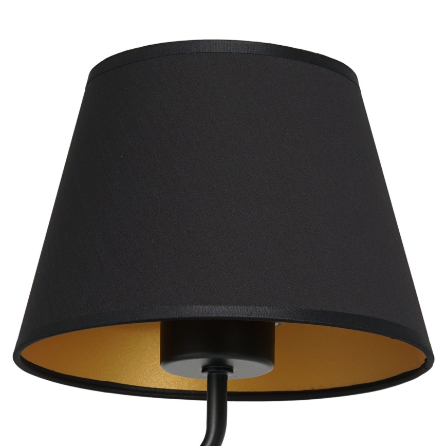 Candeeiro de parede ARDEN 1xE27/60W/230V preto/dourado