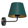 Candeeiro de parede ARDEN 1xE27/60W/230V verde/dourado