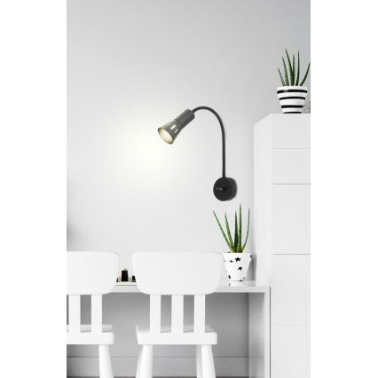 Candeeiro de parede ARENA 1xE14/40W/230V preto