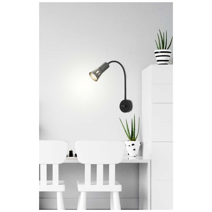Candeeiro de parede ARENA 1xE14/40W/230V preto