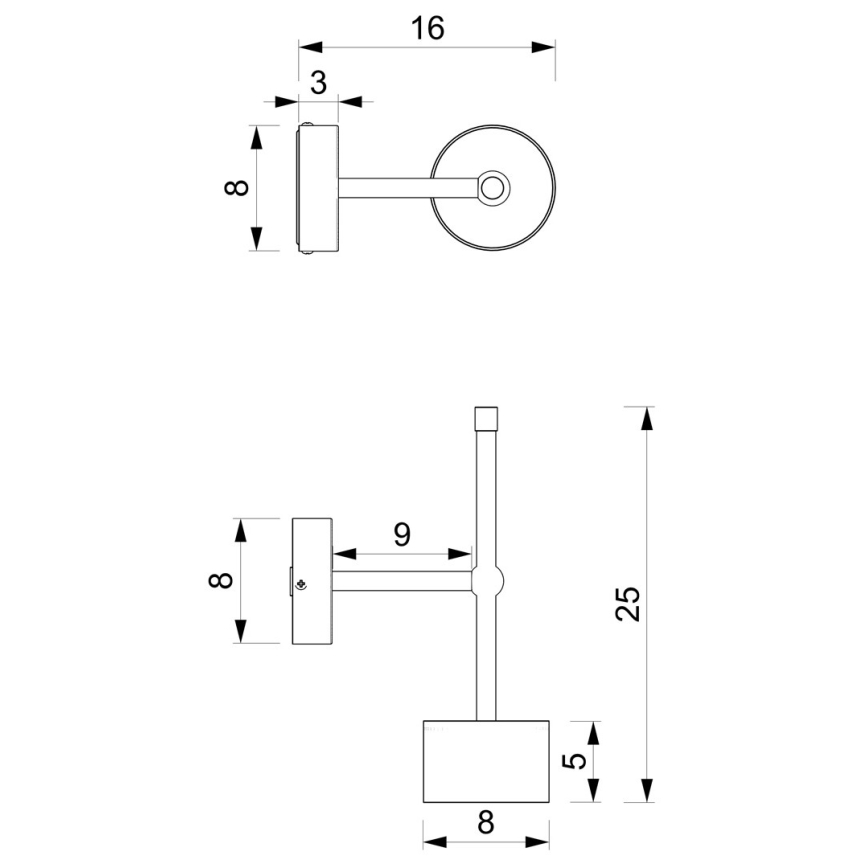 Candeeiro de parede ARENA 1xGX53/11W/230V branco/cromado brilhante