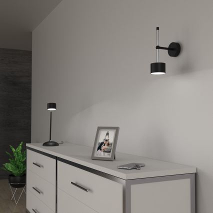 Candeeiro de parede ARENA 1xGX53/11W/230V preto/cromado brilhante