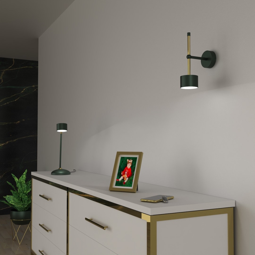 Candeeiro de parede ARENA 1xGX53/11W/230V verde/dourado