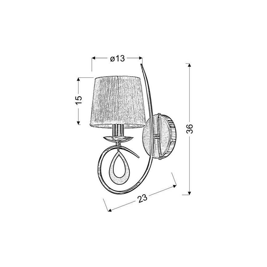 Candeeiro de parede ARNIKA 1xE14/40W/230V cromado brilhante/branco