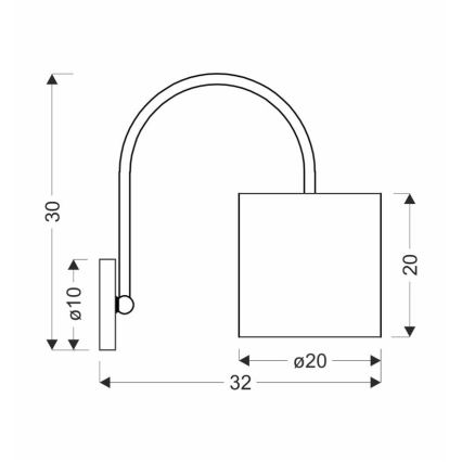 Candeeiro de parede ATLANTA 1xE27/40W/230V branco
