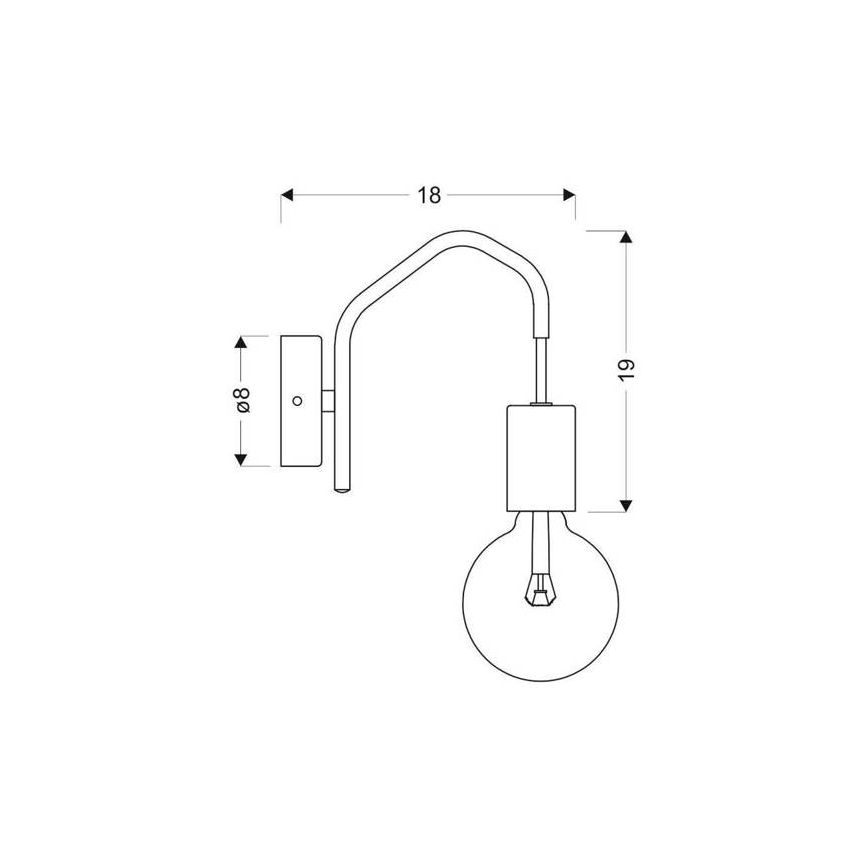 Candeeiro de parede BASSO 1xE27/40W/230V preto