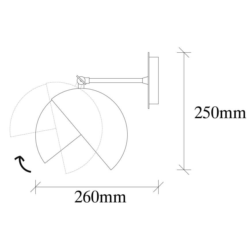 Candeeiro de parede BERCESTE 1xE27/40W/230V