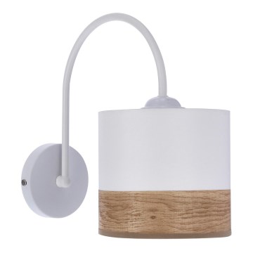 Candeeiro de parede BIANCO 1xE27/40W/230V branco/castanho