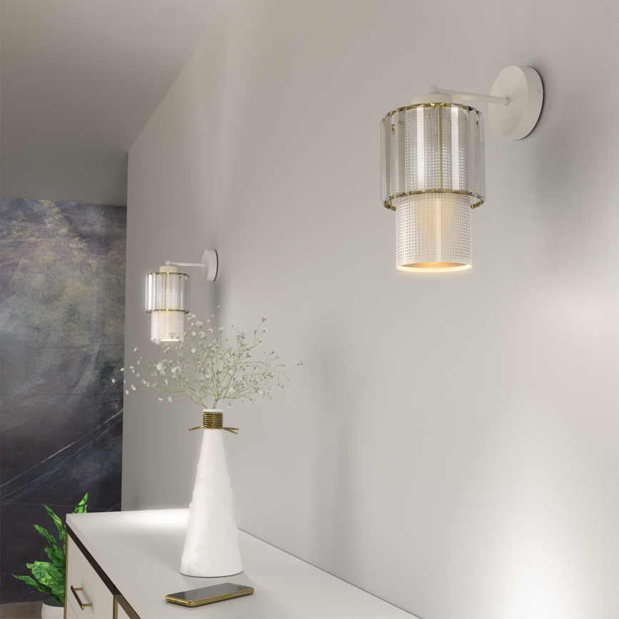 Candeeiro de parede BLANCO 1xE27/60W/230V branco