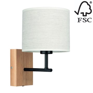 Candeeiro de parede BOHO 1xE27/25W/230V carvalho – FSC certificado