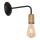Candeeiro de parede BRENDA 1xE27/60W/230V preto/dourado