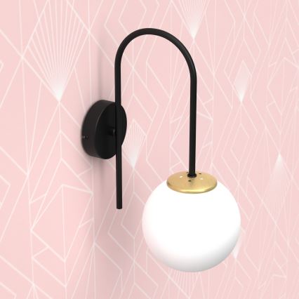 Candeeiro de parede CAMBRIDGE 1xE14/60W/230V preto/latão