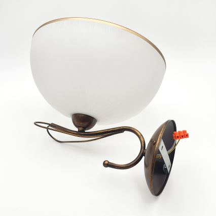 Candeeiro de parede COBRA 1xE27/60W/230V bronze/pátina