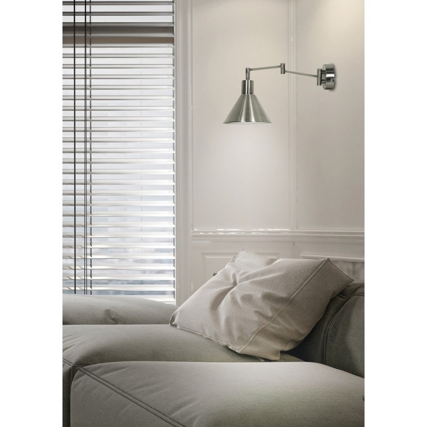 Candeeiro de parede COPENHAGEN 1xE14/40W/230V mate cromado