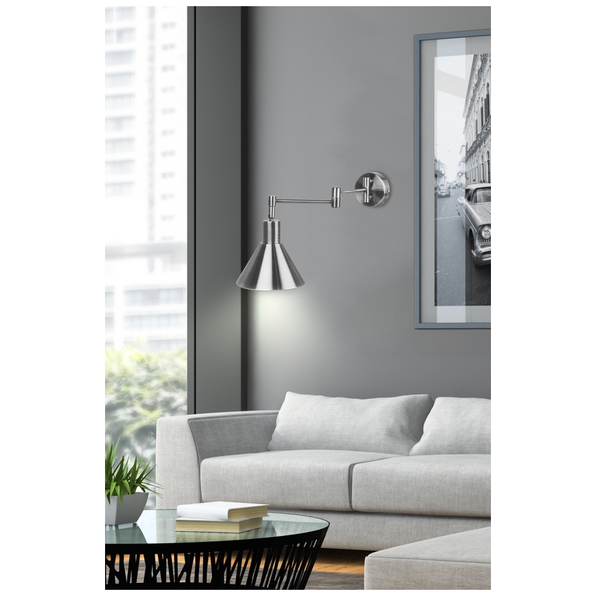 Candeeiro de parede COPENHAGEN 1xE14/40W/230V mate cromado