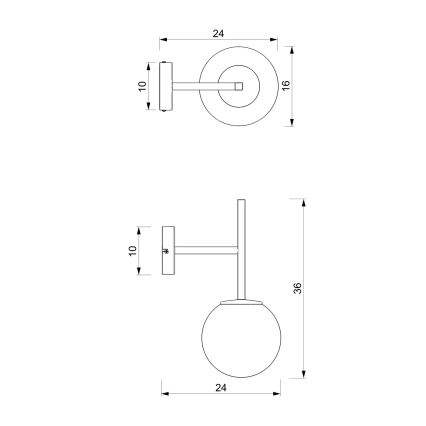 Candeeiro de parede DAGA 1xE14/60W/230V