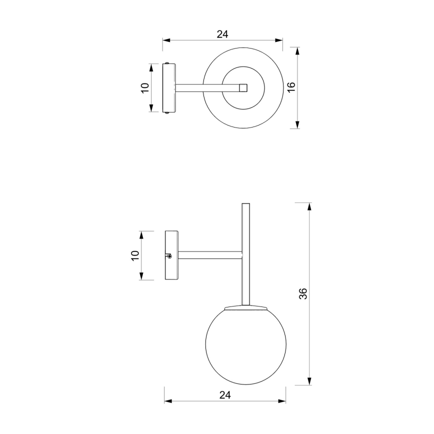 Candeeiro de parede DAGA 1xE14/60W/230V