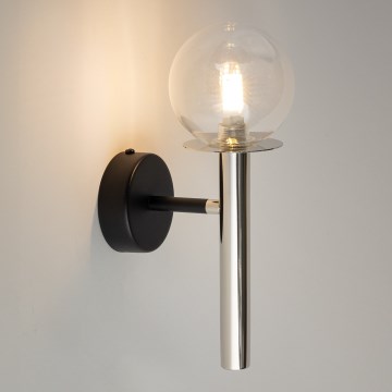 Candeeiro de parede DAISY 1xG9/12W/230V cromado brilhante/preto/transparente