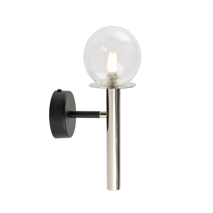 Candeeiro de parede DAISY 1xG9/12W/230V cromado brilhante/preto/transparente