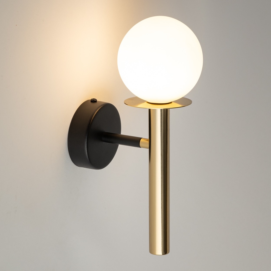 Candeeiro de parede DAISY 1xG9/12W/230V dourado/preto/branco