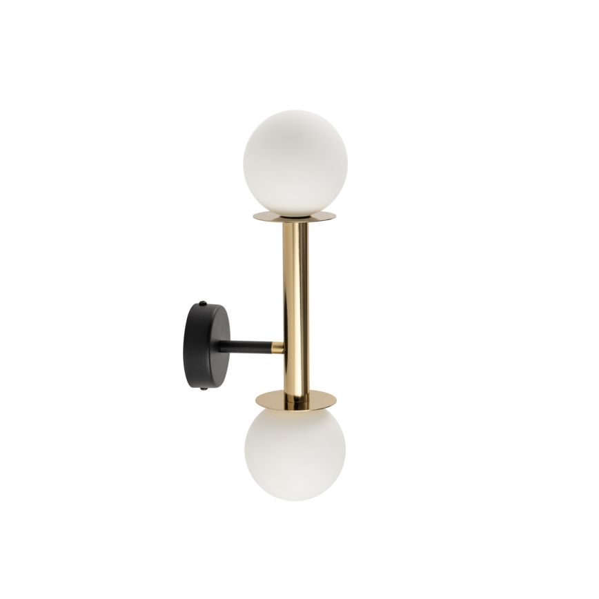 Candeeiro de parede DAISY 2xG9/12W/230V dourado/preto/branco