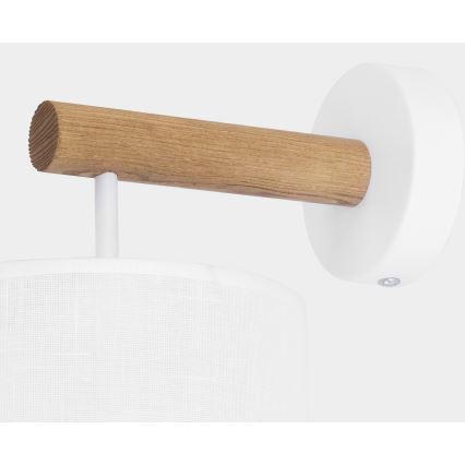 Candeeiro de parede DEVA 1xE27/60W/230V branco/madeira