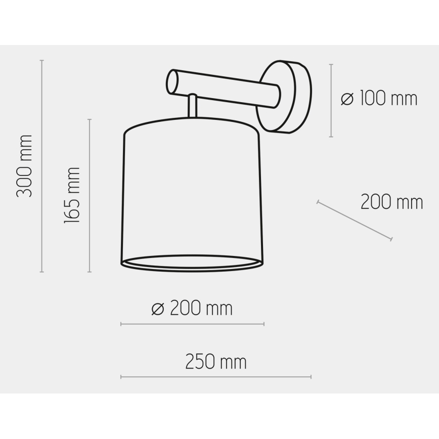 Candeeiro de parede DEVA 1xE27/60W/230V branco/madeira