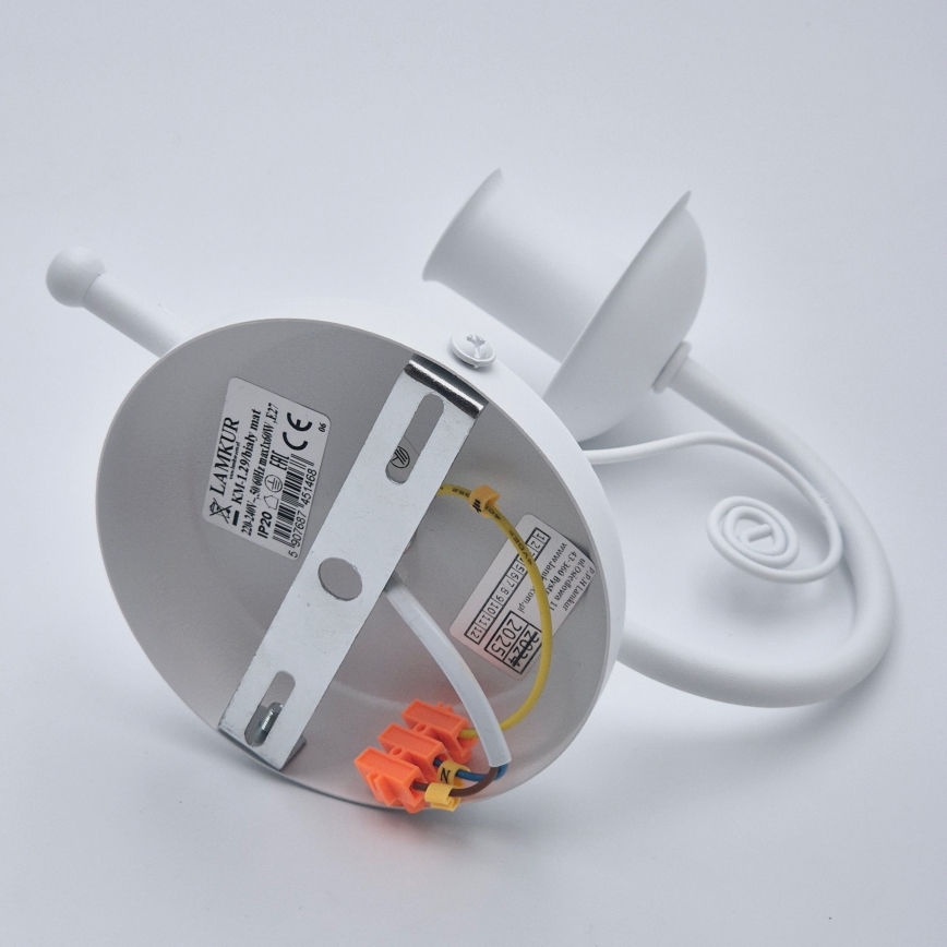 Candeeiro de parede DONATO 1xE14/40W/230V branco